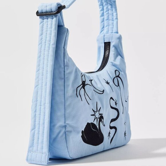 NWT Baggu Mini Nylon Shoulder Bag - Embroidered Ballet Icons - Picture 6 of 8